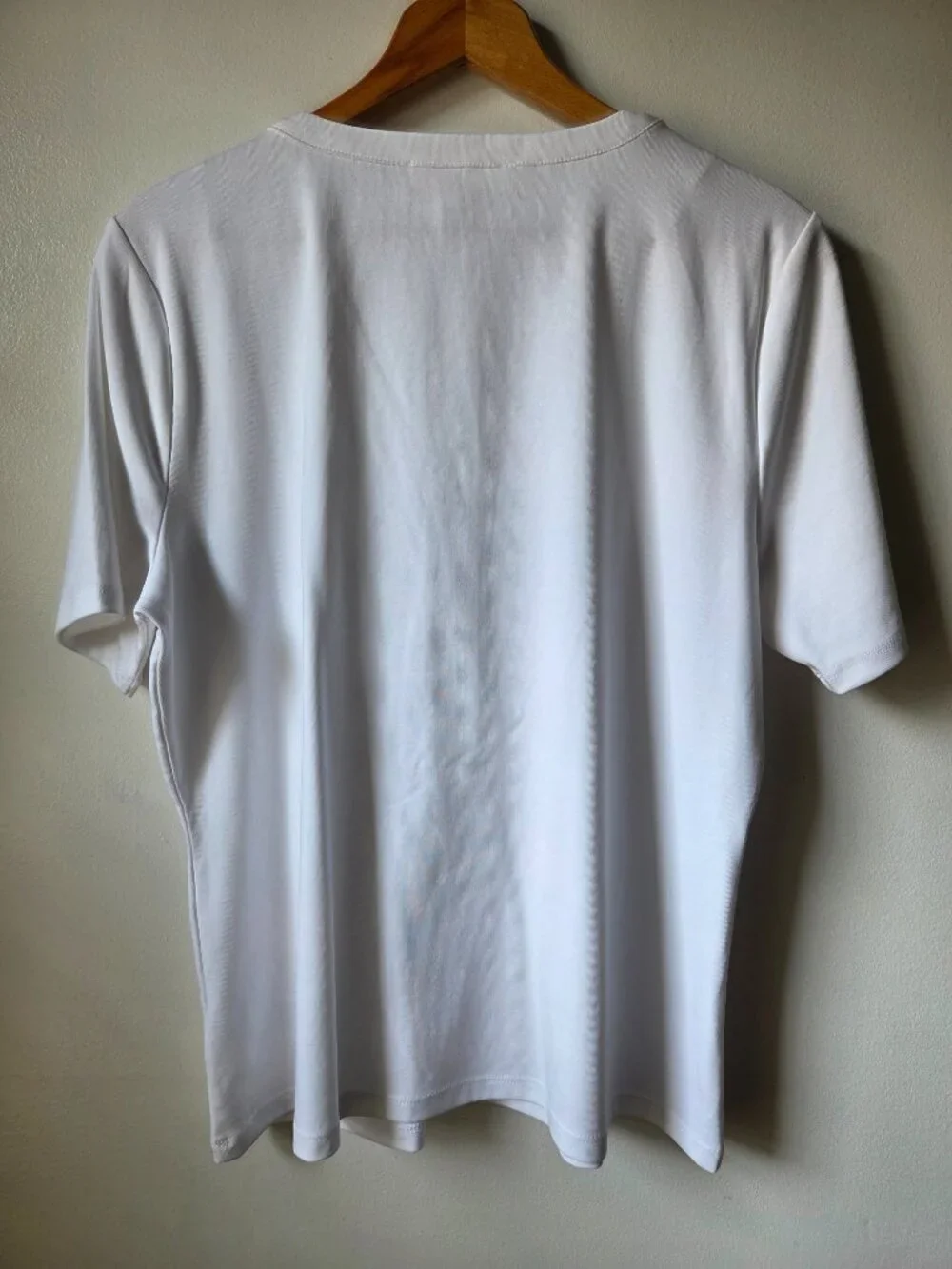 LIKE NEW NEVER WORN MICHAEL KORS WHITE V NECK ZIPPED TEE COTTON BLEND SIZE XL